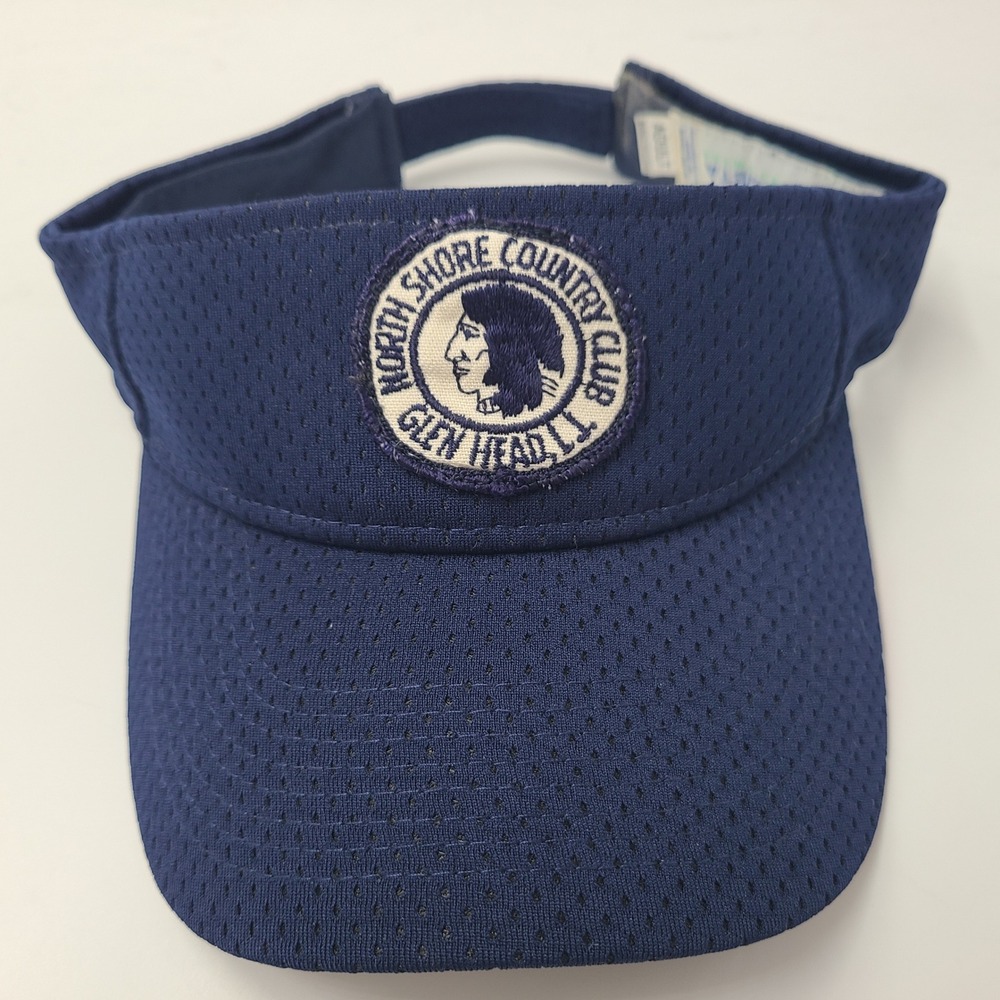 North Shore Country Club Visor Hat Adjustable Blue Golf Patch Logo Outdoors Men
